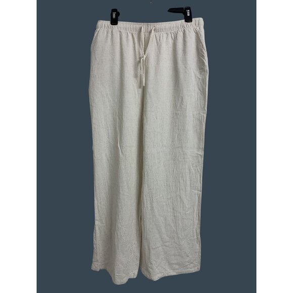 Blenca XL Linen Lightweight Wide Leg Castal Grandma Pants Minimalist - Picture 1 of 7